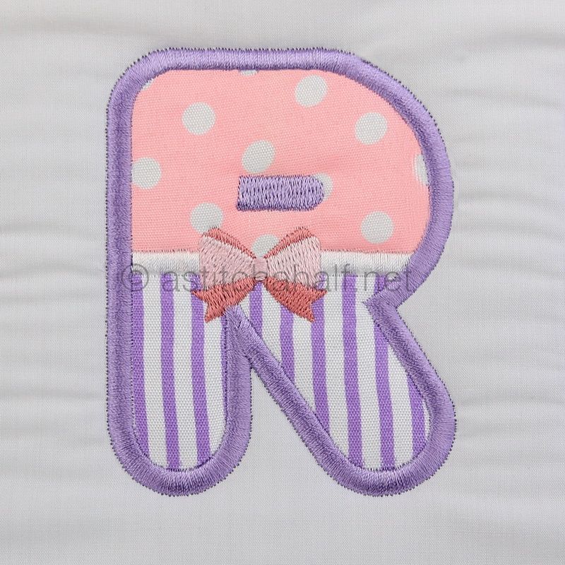 Tiny Tots Monogram R - aStitch aHalf