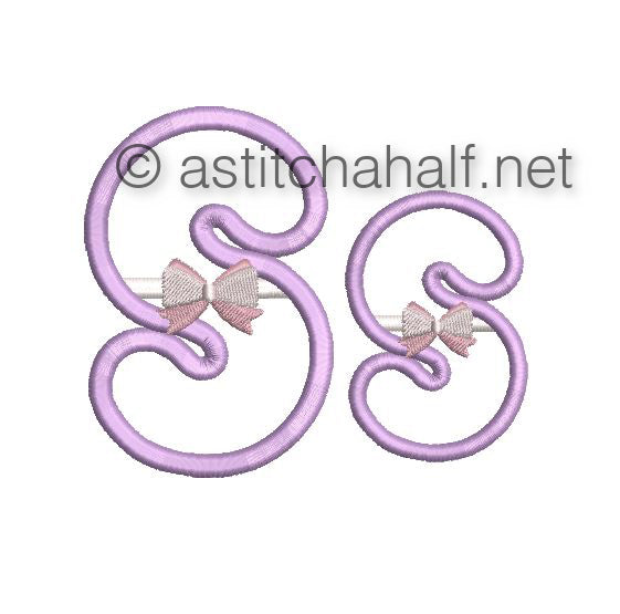 Tiny Tots Monogram S - aStitch aHalf