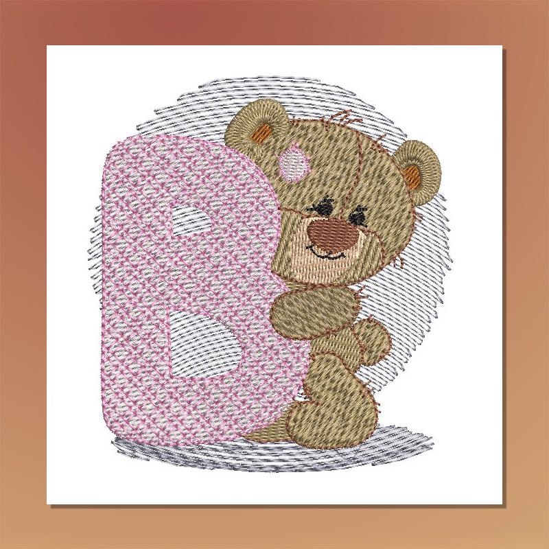Dimples Bear Monogram B