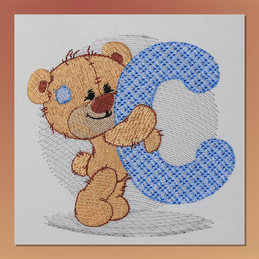 Dimples Bear Monogram C