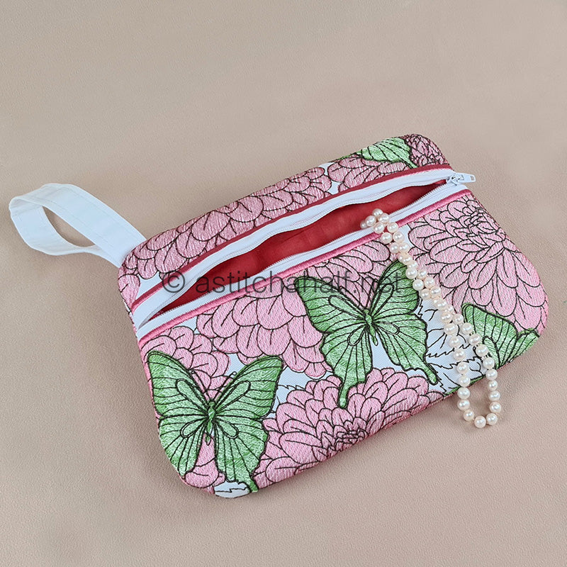 Happy Hovering Zipper Pouch - aStitch aHalf