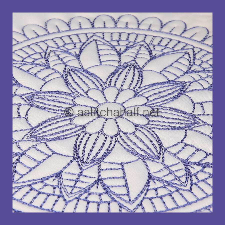 Meadow Mandala Combo - aStitch aHalf