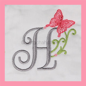 Butterfly Prelude Monogram Combo - aStitch aHalf