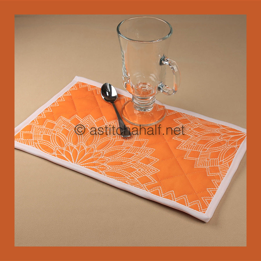 Geometric Mandala Placemat Combo - aStitch aHalf