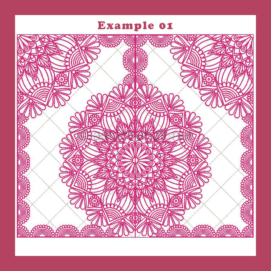 Heirloom Mandala Placemat Combo - aStitch aHalf