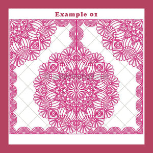 Heirloom Mandala Placemat Combo - aStitch aHalf