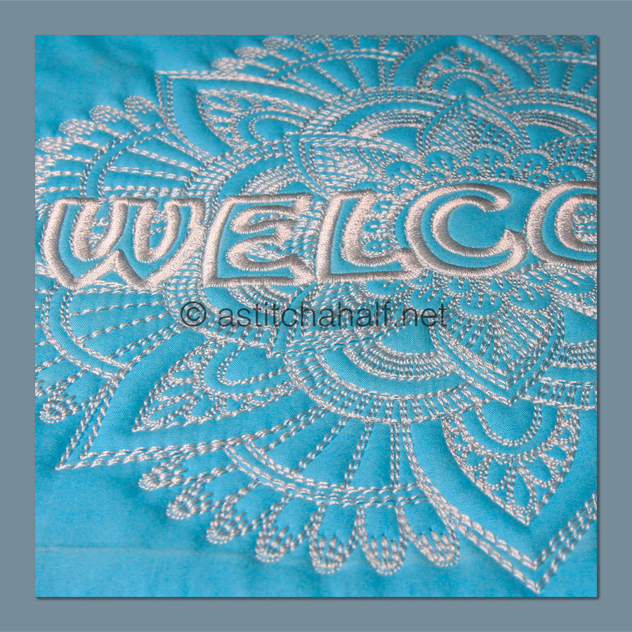 Welcome Mandala Combo - aStitch aHalf