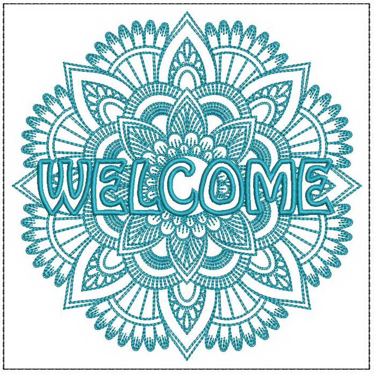 Welcome Mandala Combo - aStitch aHalf