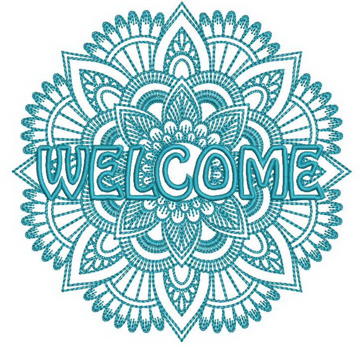 Welcome Mandala Combo - aStitch aHalf