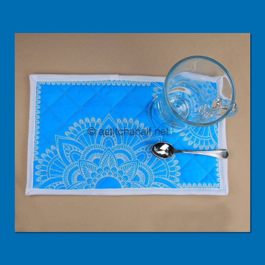 Twilight Mandala Placemat - aStitch aHalf