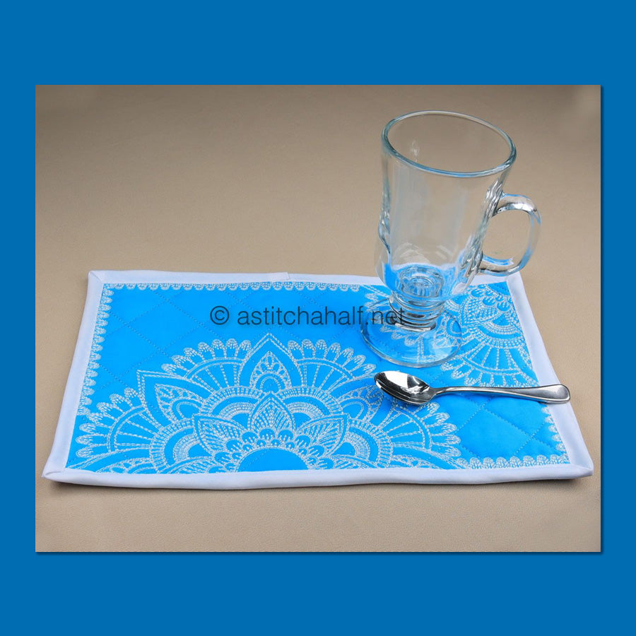 Twilight Mandala Placemat - aStitch aHalf