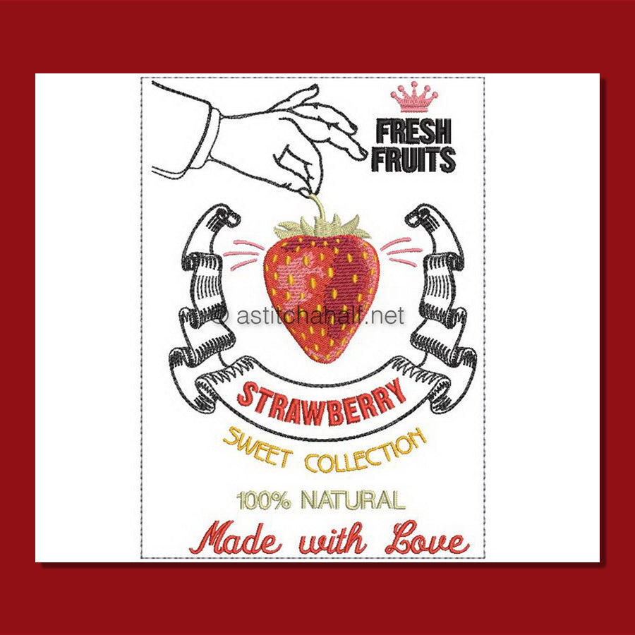 Sweet Collection Strawberry - aStitch aHalf