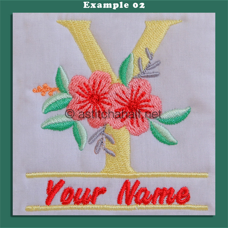 Dreamscapes Monogram Combo - aStitch aHalf