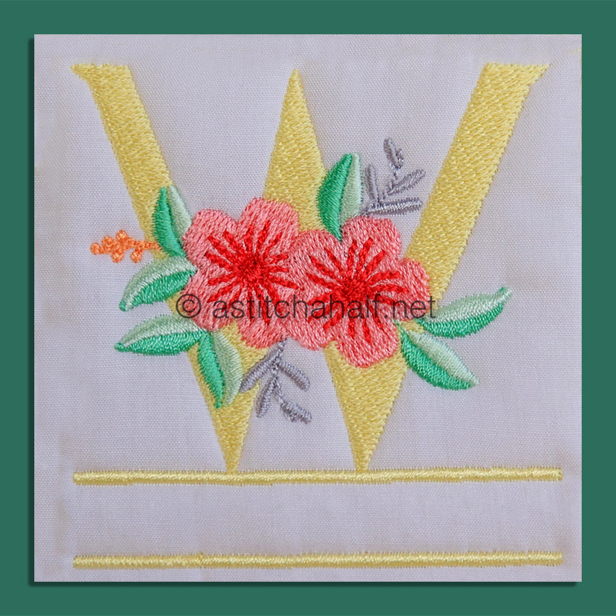 Dreamscapes Monogram Letter W - aStitch aHalf