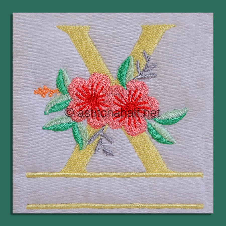 Dreamscapes Monogram Letter X - aStitch aHalf