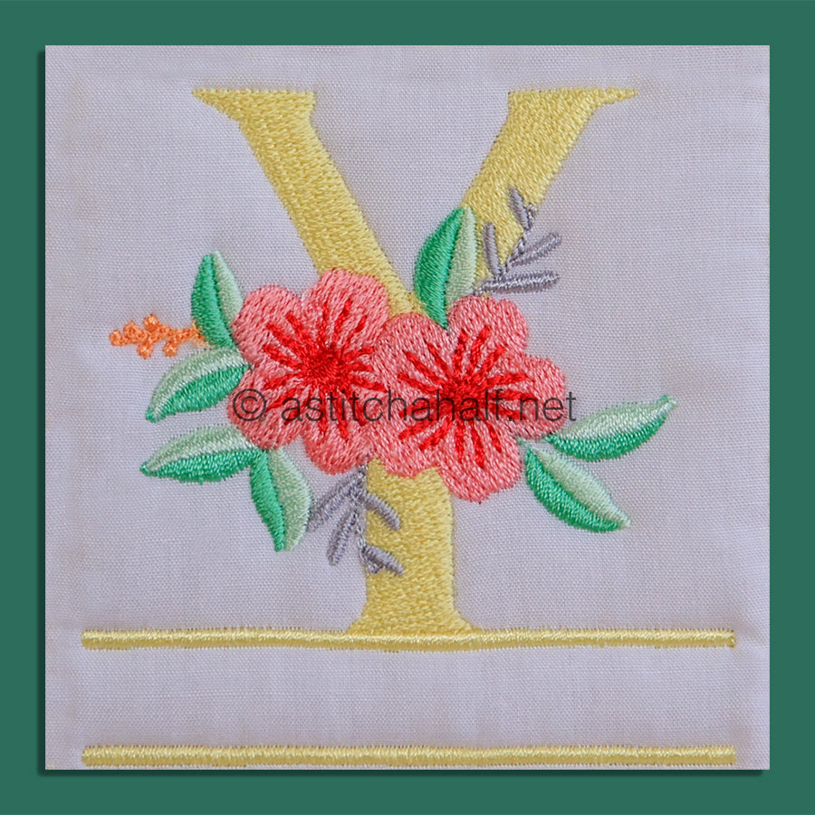 Dreamscapes Monogram Letter Y - aStitch aHalf