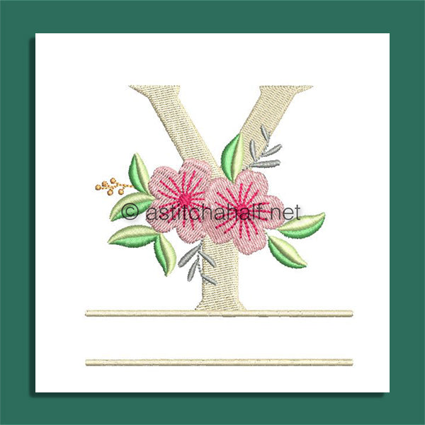Dreamscapes Monogram Letter Y - aStitch aHalf