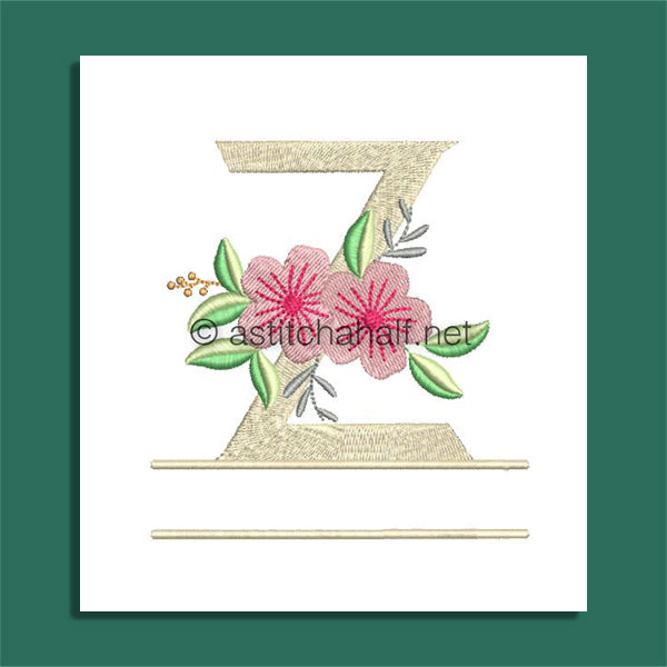 Dreamscapes Monogram Letter Z - aStitch aHalf