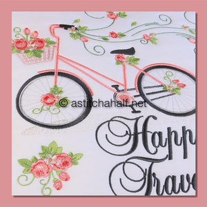 Happy Travels Greetings and Roses Combo - aStitch aHalf