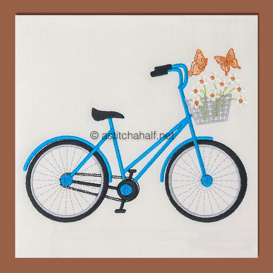 Bicycle Fun and Daisies - aStitch aHalf