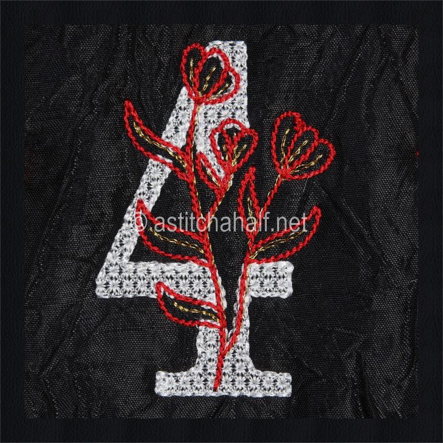 Leaf in Luxury Monogram Number 4