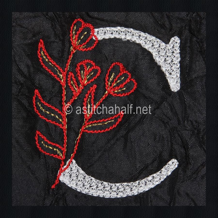 Leaf in Luxury Monogram Letter C