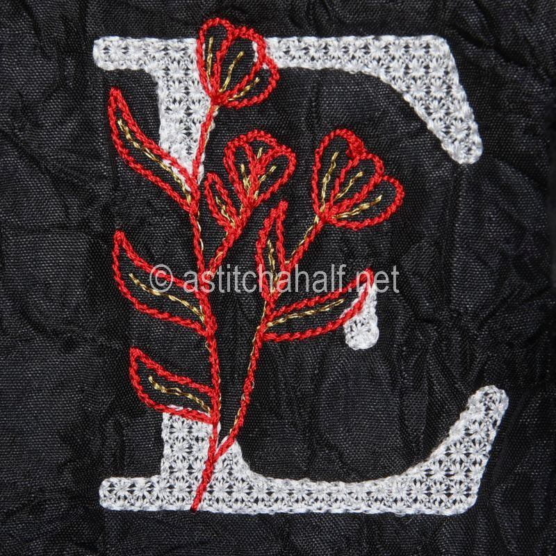 Leaf in Luxury Monogram Letter E