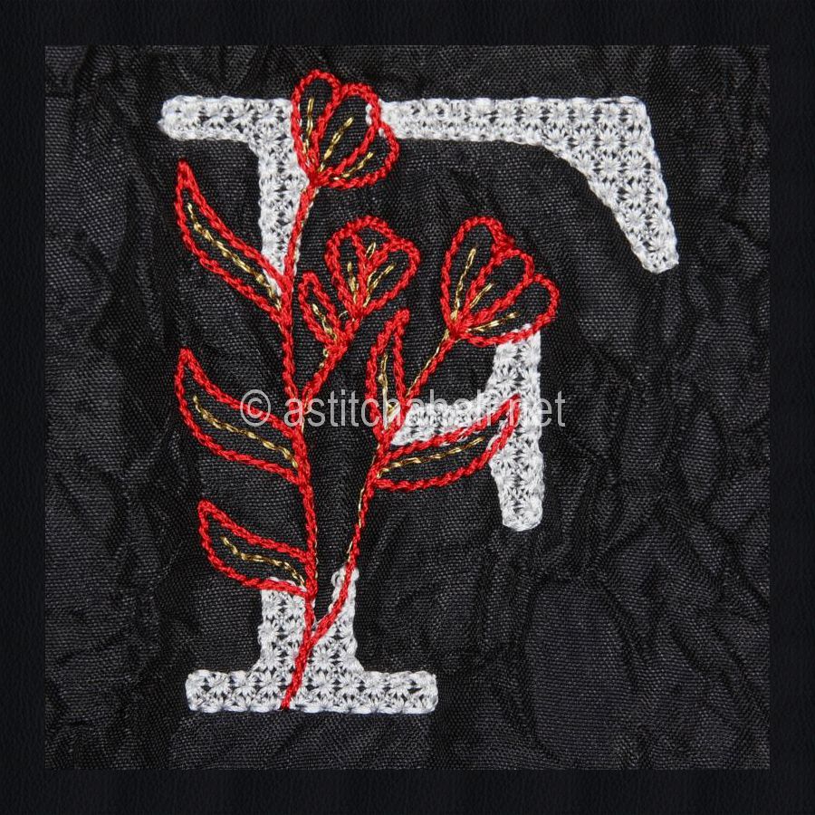 Leaf in Luxury Monogram Letter F