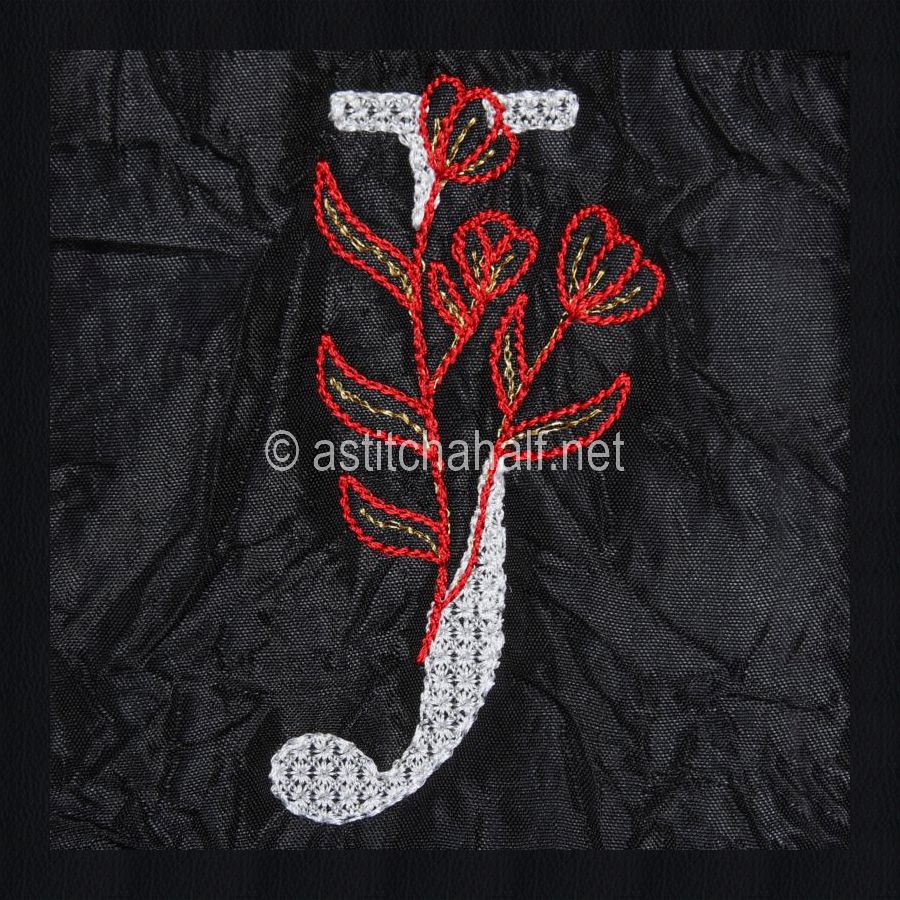 Leaf in Luxury Monogram Letter J