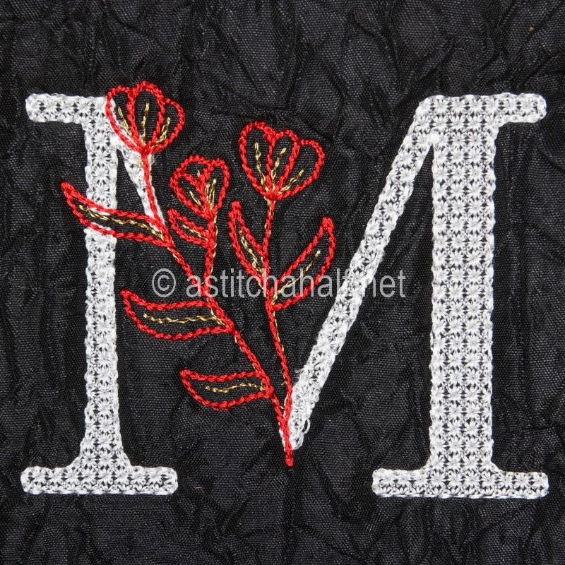 Leaf in Luxury Monogram Letter M