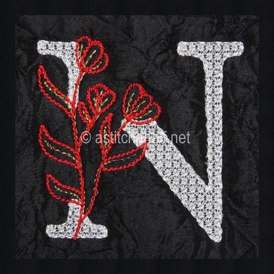 Leaf in Luxury Monogram Letter N