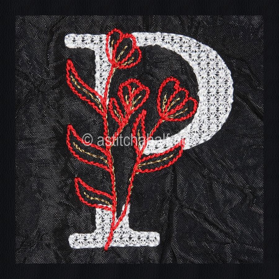 Leaf in Luxury Monogram Letter P