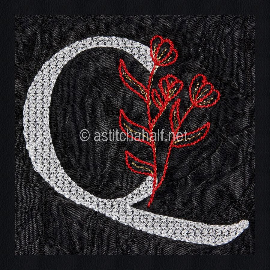 Leaf in Luxury Monogram Letter Q
