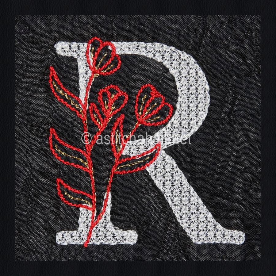 Leaf in Luxury Monogram Letter R