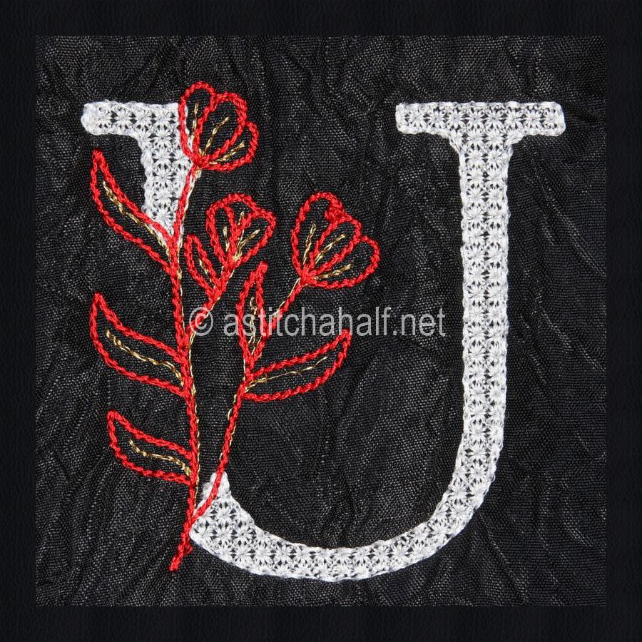 Leaf in Luxury Monogram Letter U