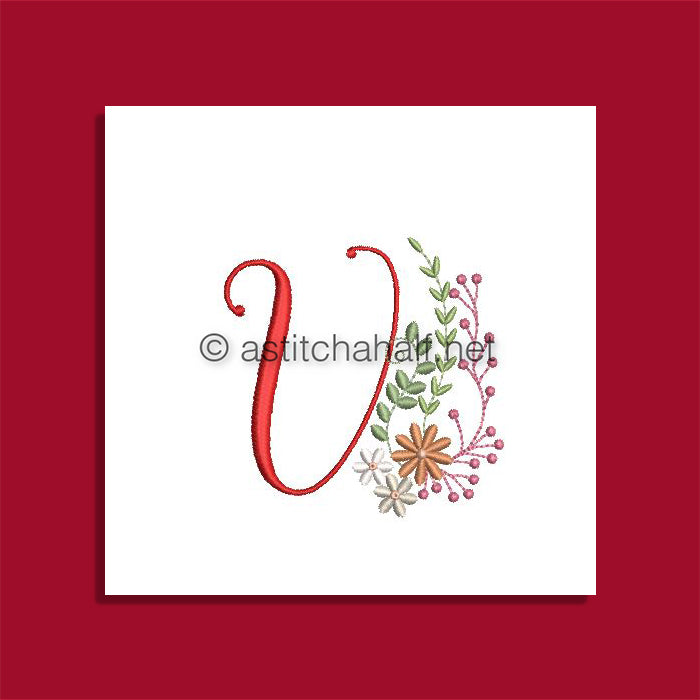 Ameri Prairie Monogram Letter V