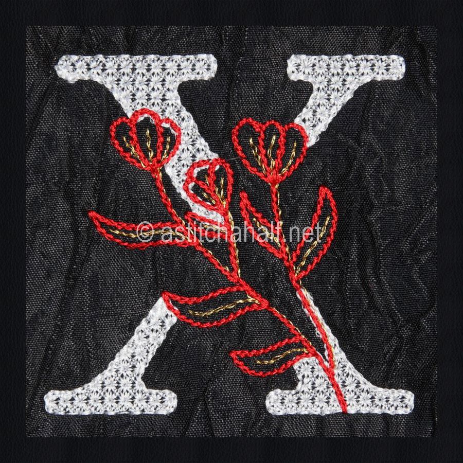 Leaf in Luxury Monogram Letter X