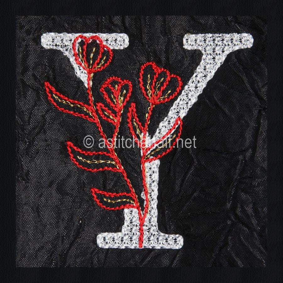 Leaf in Luxury Monogram Letter Y