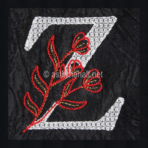 Leaf in Luxury Monogram Letter Z
