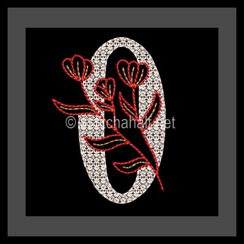 Leaf in Luxury Monogram Number 0