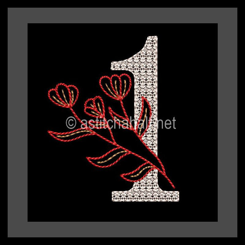 Leaf in Luxury Monogram Number 1