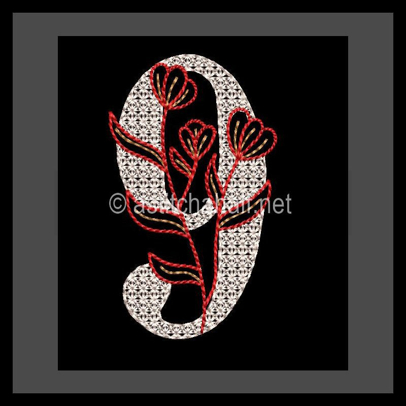 Leaf in Luxury Monogram Number 9
