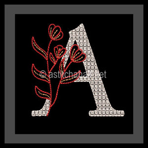 Leaf in Luxury Monogram Letter A