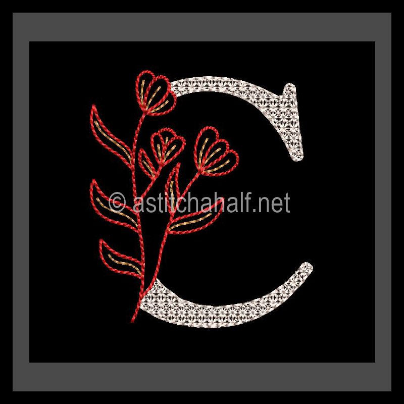 Leaf in Luxury Monogram Letter C