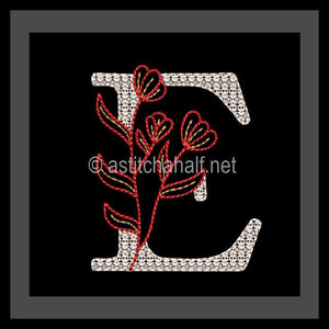 Leaf in Luxury Monogram Letter E