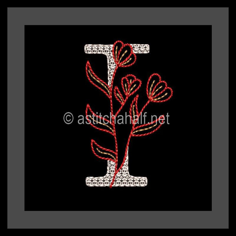 Leaf in Luxury Monogram Letter I