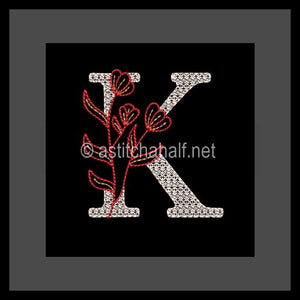 Leaf in Luxury Monogram Letter K