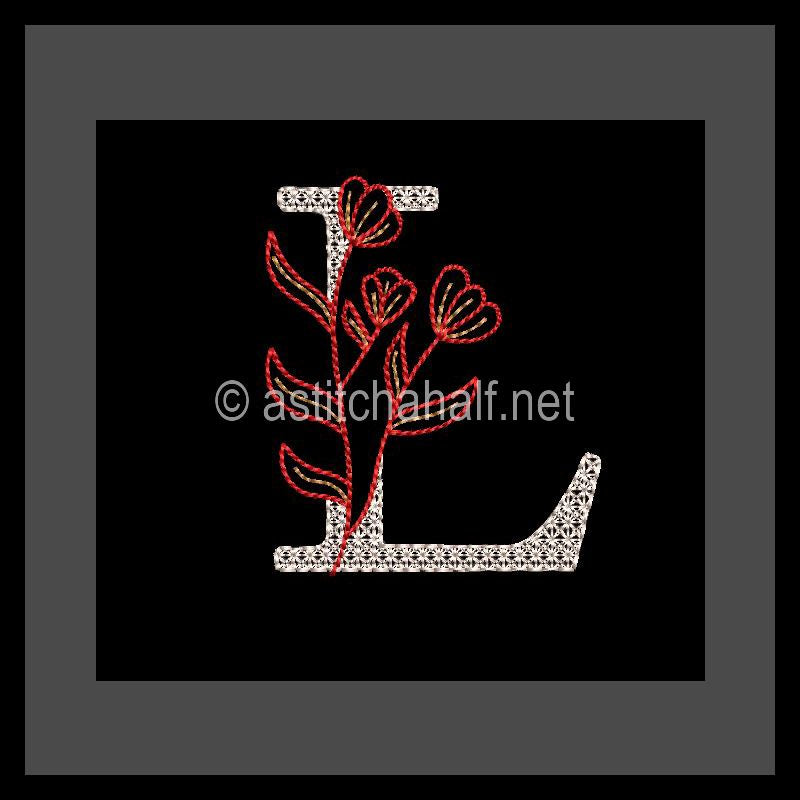 Leaf in Luxury Monogram Letter L