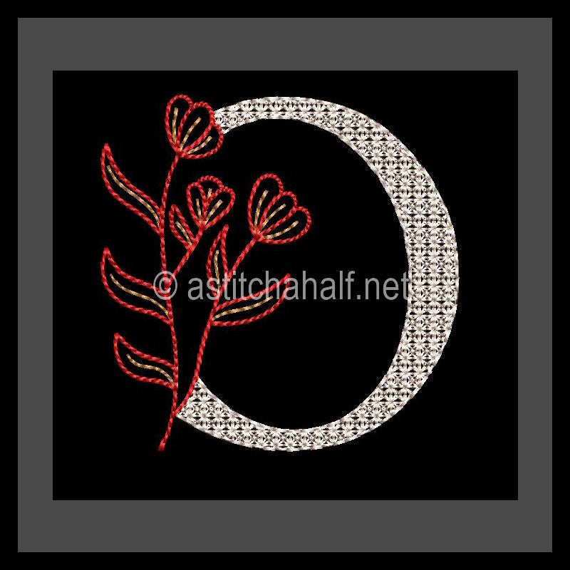 Leaf in Luxury Monogram Letter O