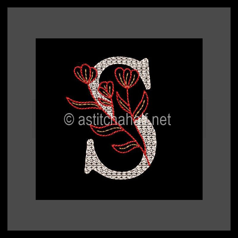 Leaf in Luxury Monogram Letter S